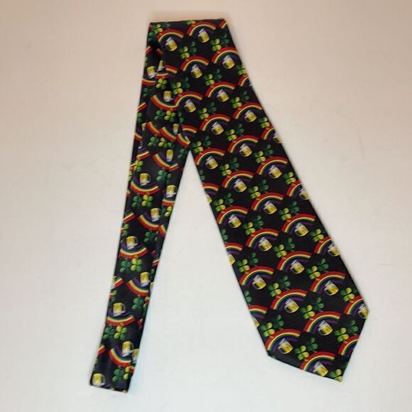 AESOP Vintage Clover & Beer St. Patrick's Day Tie - Picture 3 of 7